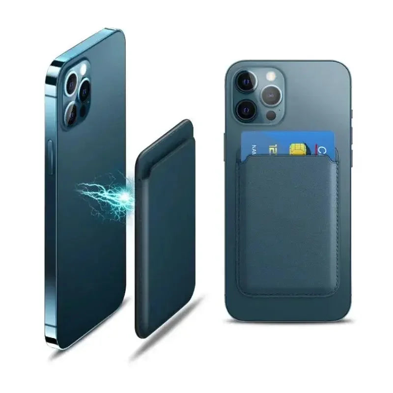 For Magsafe Magnetic Leather Wallet Case For iPhone  17 16 15 14 13 12 11 8  Samsung Huawei Card Holder with Magnet Covers