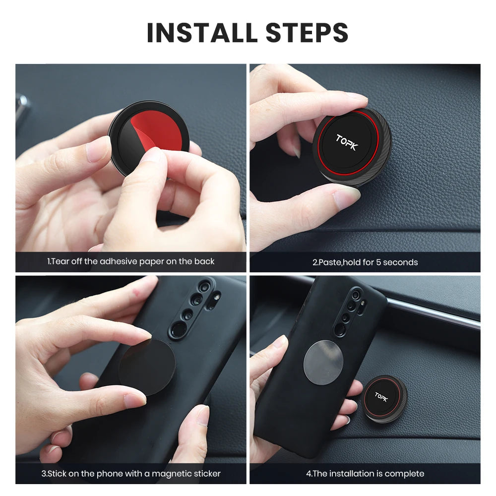 Magnetic Car Phone Holder - Strong and Secure Mount
